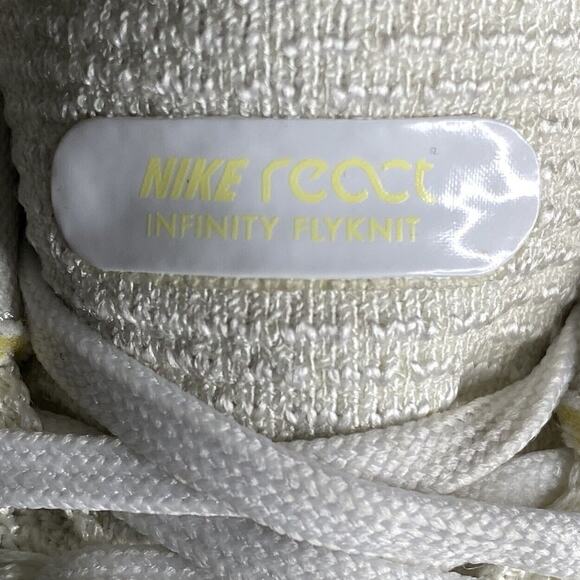 Nike React Infinity Womens 9 Platinum Yellow‎ Run Athletic Athleisure CT2423-100 - Picture 8 of 12